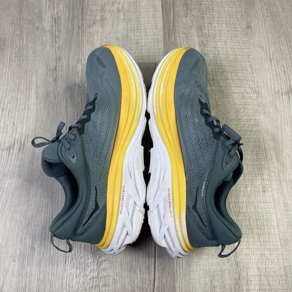 HOKA One One Men's Bondi 8 Goblin Blue/Mountain Spring Athletics Size 12.5D K - Picture 8 of 10